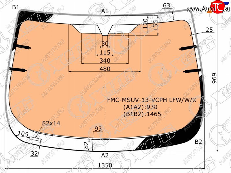 15 599 р. Стекло лобовое (Обогрев полный Молдинг) Ford EcoSport 14-23 XYG FMC-MSUV-13-VCPH LFW/W/X  с доставкой в г. Пермь