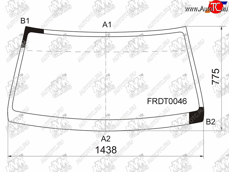 4 599 р. Стекло лобовое Ford Ranger USA 99-11  Mazda BT-50 06-12                                             KMK FRDT0046  с доставкой в г. Пермь