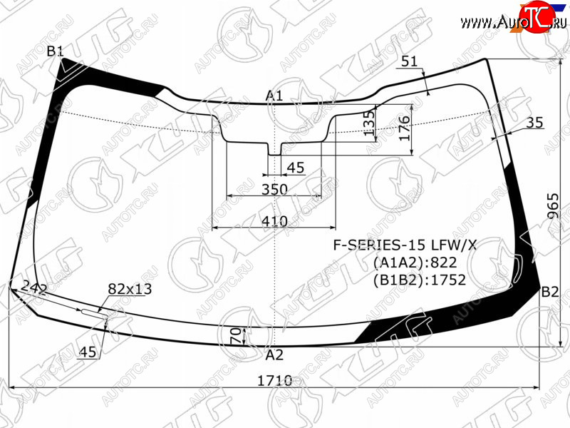 8 649 р. Стекло лобовое Ford F150 14-20  F250 16-19 XYG F-SERIES-15 LFW/X  с доставкой в г. Пермь