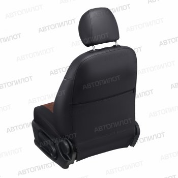 14 249 р. Чехлы сидений (экокожа) Автопилот Ромб  Audi A5  8T (2007-2016) дорестайлинг, купе, рестайлинг, купе (черный/темно-коричневый)  с доставкой в г. Пермь. Увеличить фотографию 2
