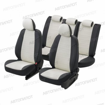 13 849 р. Чехлы сидений (экокожа, 40/60) Автопилот  Audi Q3  8U (2011-2018) дорестайлинг, рестайлинг (черный/белый)  с доставкой в г. Пермь. Увеличить фотографию 6