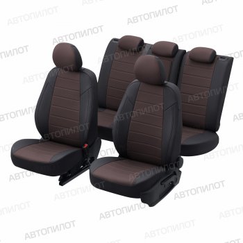 13 649 р. Чехлы сидений (экокожа) Автопилот  Audi Q5  8R (2008-2017) дорестайлинг, рестайлинг (черный/шоколад)  с доставкой в г. Пермь. Увеличить фотографию 6