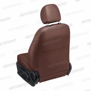 13 649 р. Чехлы сидений (экокожа, S-Line) Автопилот Audi Q5 8R дорестайлинг (2008-2012) (темно-коричневый)  с доставкой в г. Пермь. Увеличить фотографию 2