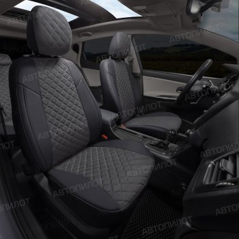14 249 р. Чехлы сидений (экокожа/алькантара, 40/60) Автопилот Ромб  BMW 5 серия  E34 (1988-1994) седан дорестайлинг (черный/темно-серый)  с доставкой в г. Пермь. Увеличить фотографию 7