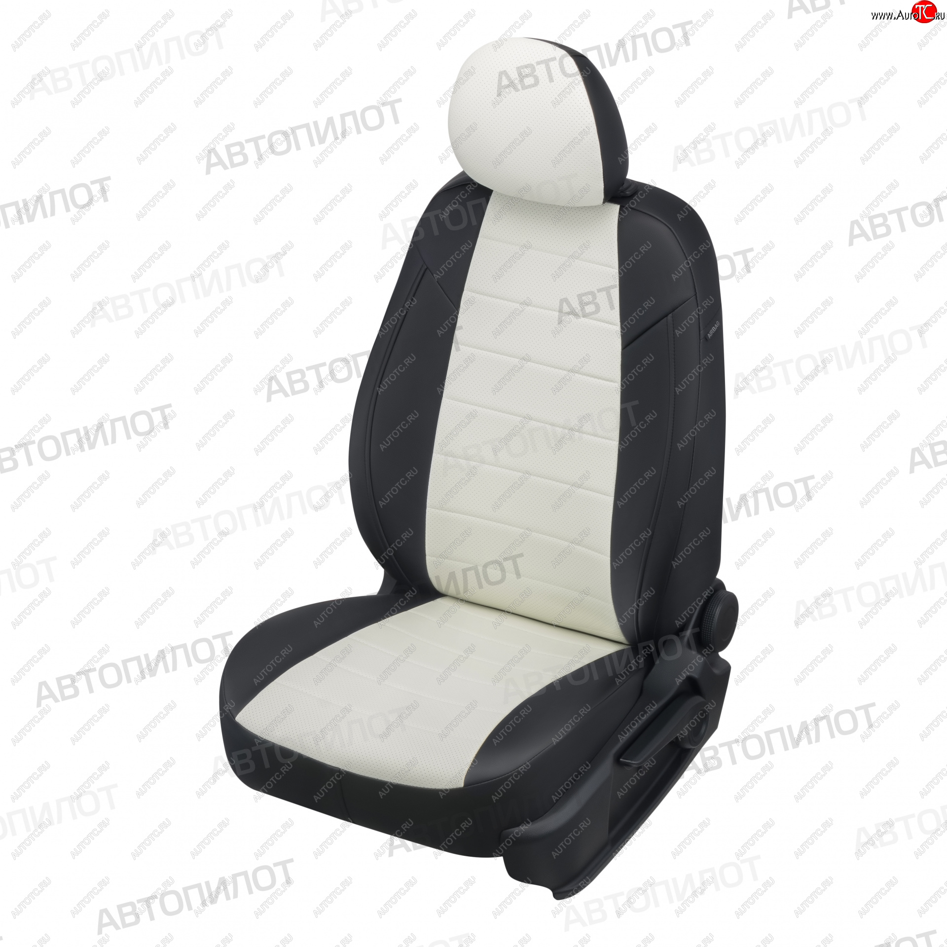 8 249 р. Чехлы сидений (экокожа) Автопилот BMW X3 E83 (2003-2009) (черный/белый)  с доставкой в г. Пермь