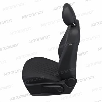 14 249 р. Чехлы сидений (экокожа) Автопилот Ромб  Chery Bonus  (A13) (2011-2016) лифтбэк (черный)  с доставкой в г. Пермь. Увеличить фотографию 4
