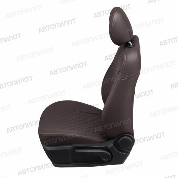 14 249 р. Чехлы сидений (экокожа) Автопилот Ромб  Chery Bonus  (A13) (2011-2016) лифтбэк (шоколад)  с доставкой в г. Пермь. Увеличить фотографию 3