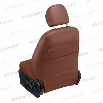 14 249 р. Чехлы сидений (экокожа) Автопилот Ромб Chevrolet Aveo T250 хэтчбек 5 дв рестайлинг (2006-2011) (коричневый)  с доставкой в г. Пермь. Увеличить фотографию 3