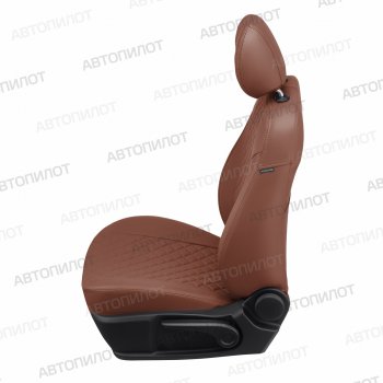 14 249 р. Чехлы сидений (экокожа) Автопилот Ромб Chevrolet Aveo T250 хэтчбек 5 дв рестайлинг (2006-2011) (коричневый)  с доставкой в г. Пермь. Увеличить фотографию 4