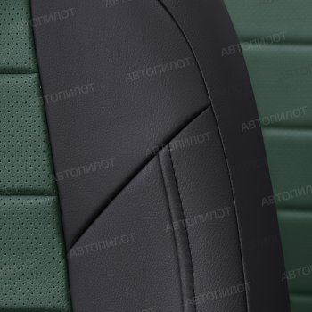 13 649 р. Чехлы сидений (экокожа) Автопилот  Chevrolet Aveo  T300 (2011-2015) седан, хэтчбек (черный/зеленый)  с доставкой в г. Пермь. Увеличить фотографию 5