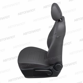 8 249 р. Чехлы сидений (экокожа) Автопилот Chevrolet Captiva 1-ый рестайлинг (2011-2013) (темно-серый)  с доставкой в г. Пермь. Увеличить фотографию 3