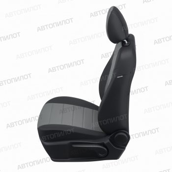 8 249 р. Чехлы сидений (экокожа/алькантара) Автопилот Chevrolet Captiva 1-ый рестайлинг (2011-2013) (черный/серый)  с доставкой в г. Пермь. Увеличить фотографию 5