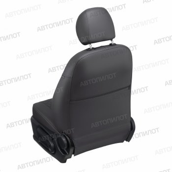 8 499 р. Чехлы сидений (экокожа) Автопилот Ромб Chevrolet Captiva 1-ый рестайлинг (2011-2013) (темно-серый)  с доставкой в г. Пермь. Увеличить фотографию 4