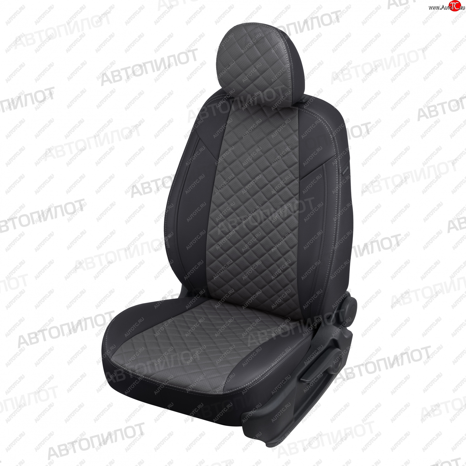 14 249 р. Чехлы сидений (экокожа) Автопилот Ромб  Chevrolet Rezzo (2000-2008) (черный/темно-серый)  с доставкой в г. Пермь
