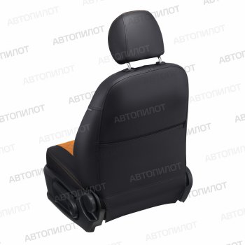 14 249 р. Чехлы сидений (экокожа) Автопилот Ромб  Chevrolet Rezzo (2000-2008) (черный/оранж)  с доставкой в г. Пермь. Увеличить фотографию 3