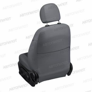 14 249 р. Чехлы сидений (экокожа) Автопилот Ромб  Chevrolet Rezzo (2000-2008) (серый/черный)  с доставкой в г. Пермь. Увеличить фотографию 4