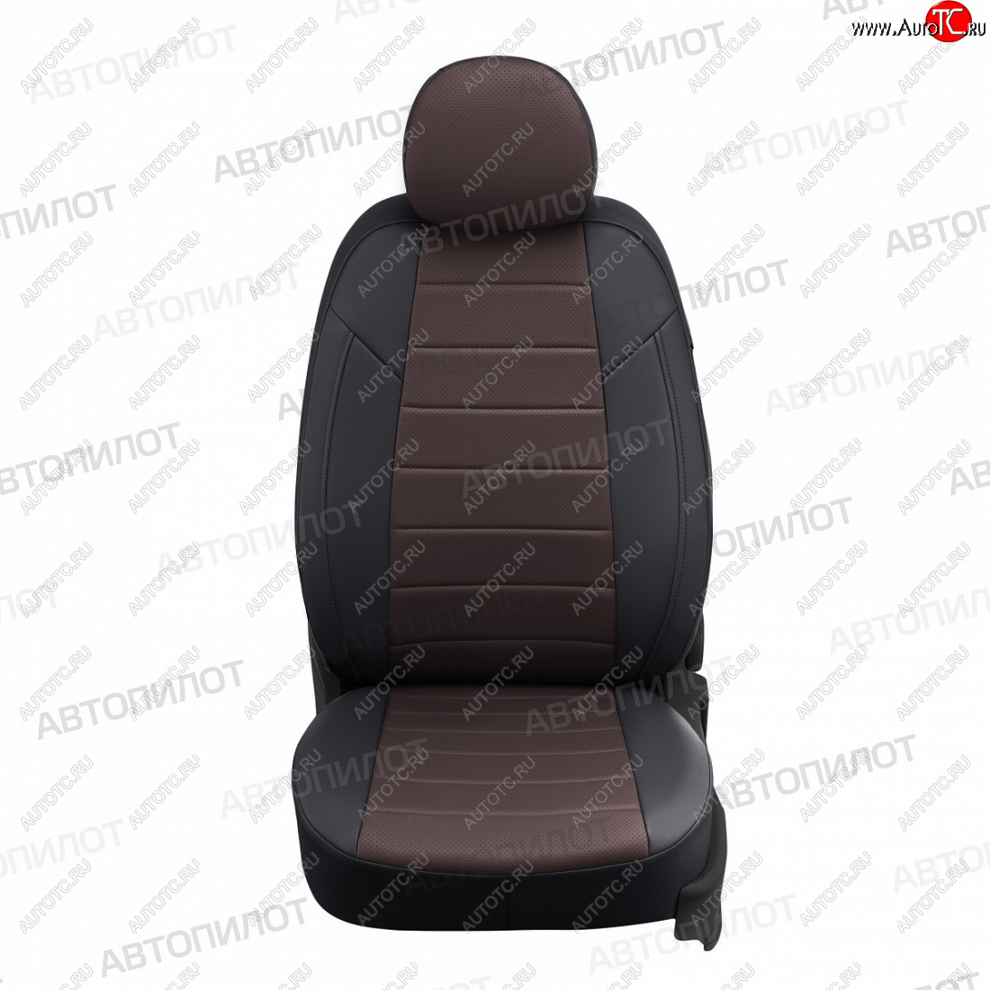 13 649 р. Чехлы сидений (экокожа) Автопилот  Chevrolet Spark  M200,250 (2005-2010) (черный/шоколад)  с доставкой в г. Пермь