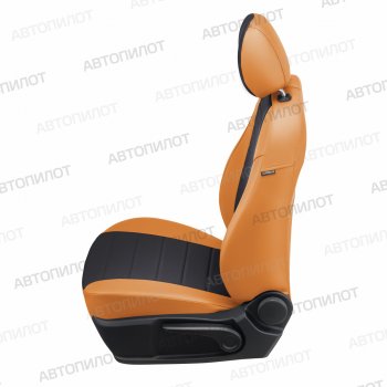 13 649 р. Чехлы сидений (экокожа) Автопилот  CITROEN C4 (2004-2011)  дорестайлинг, хэтчбэк 5 дв.,  рестайлинг, хэтчбэк 5 дв. (оранж/черный)  с доставкой в г. Пермь. Увеличить фотографию 4