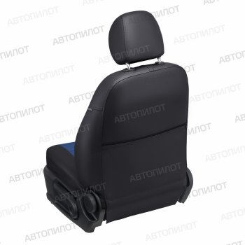 13 649 р. Чехлы сидений (экокожа) Автопилот  CITROEN C4  B7 (2011-2018) хэтчбэк 5 дв. (черный/синий)  с доставкой в г. Пермь. Увеличить фотографию 2
