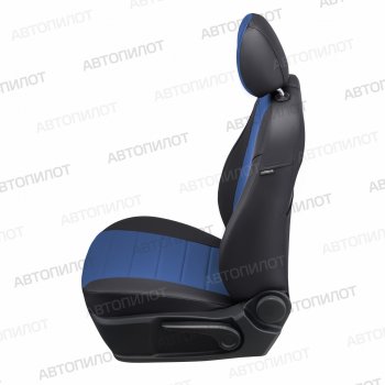 13 649 р. Чехлы сидений (экокожа) Автопилот  CITROEN C4  B7 (2011-2018) хэтчбэк 5 дв. (черный/синий)  с доставкой в г. Пермь. Увеличить фотографию 4