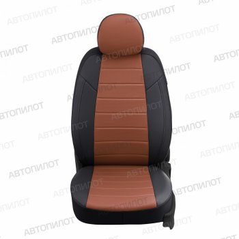 13 649 р. Чехлы сидений (экокожа) Автопилот  CITROEN C4  B7 (2013-2022) седан дорестайлинг, седан рестайлинг (черный/коричневый)  с доставкой в г. Пермь. Увеличить фотографию 3
