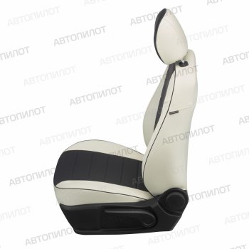13 649 р. Чехлы сидений (экокожа) Автопилот  CITROEN C4  B7 (2013-2022) седан дорестайлинг, седан рестайлинг (белый/черный)  с доставкой в г. Пермь. Увеличить фотографию 5