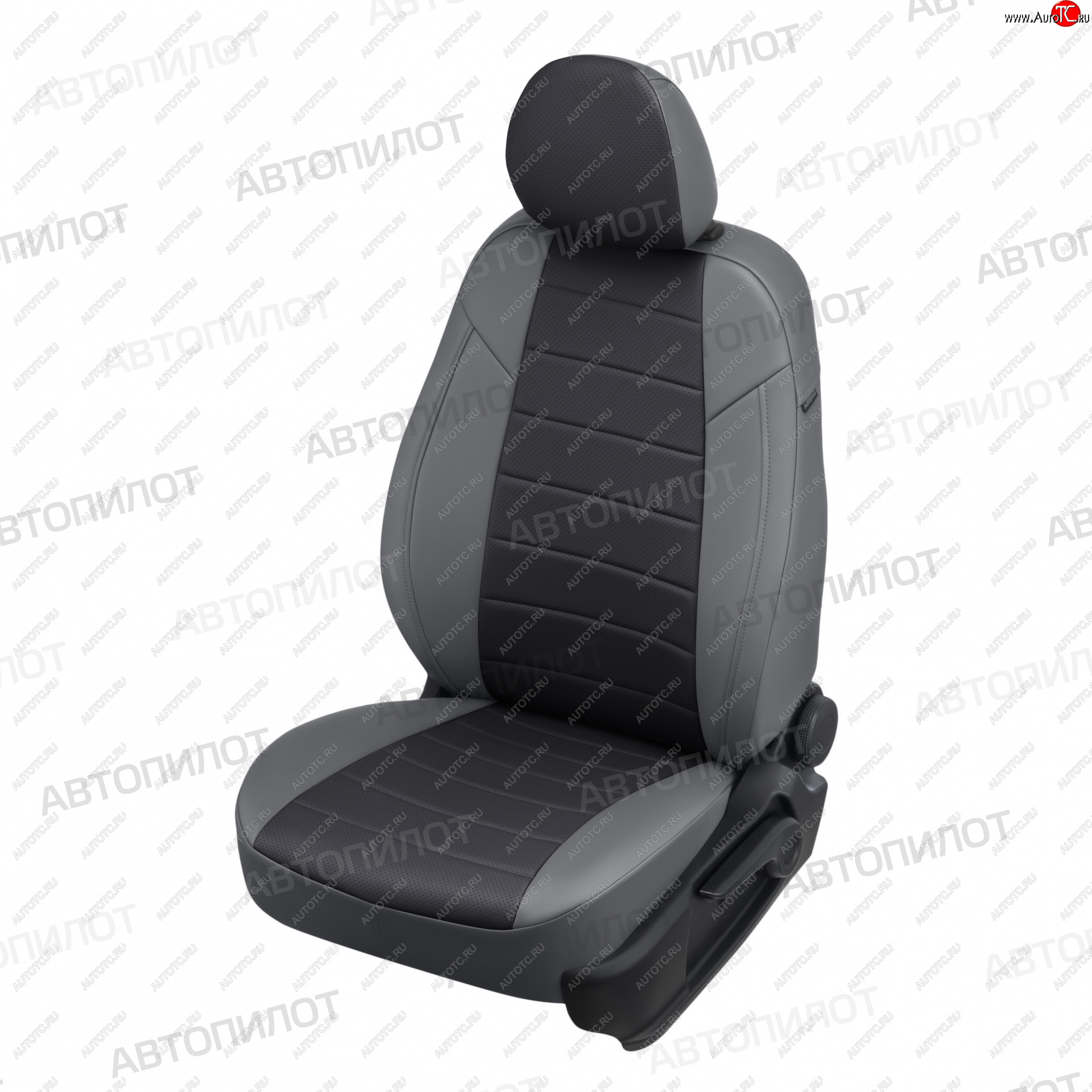 13 649 р. Чехлы сидений (экокожа) Автопилот  CITROEN C4  B7 (2013-2022) седан дорестайлинг, седан рестайлинг (серый/черный)  с доставкой в г. Пермь