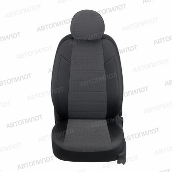 13 649 р. Чехлы сидений (экокожа/велюр) Автопилот Daewoo Matiz M100 дорестайлинг (1998-2000) (черный/федерер)  с доставкой в г. Пермь. Увеличить фотографию 2