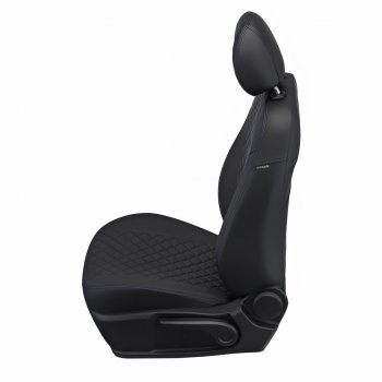 14 249 р. Чехлы сидений (экокожа) Автопилот Ромб  Daewoo Matiz ( M100,  M150,  M200,  M250,  M300) (1998-2016) дорестайлинг, рестайлинг (черный/синяя строчка)  с доставкой в г. Пермь. Увеличить фотографию 3