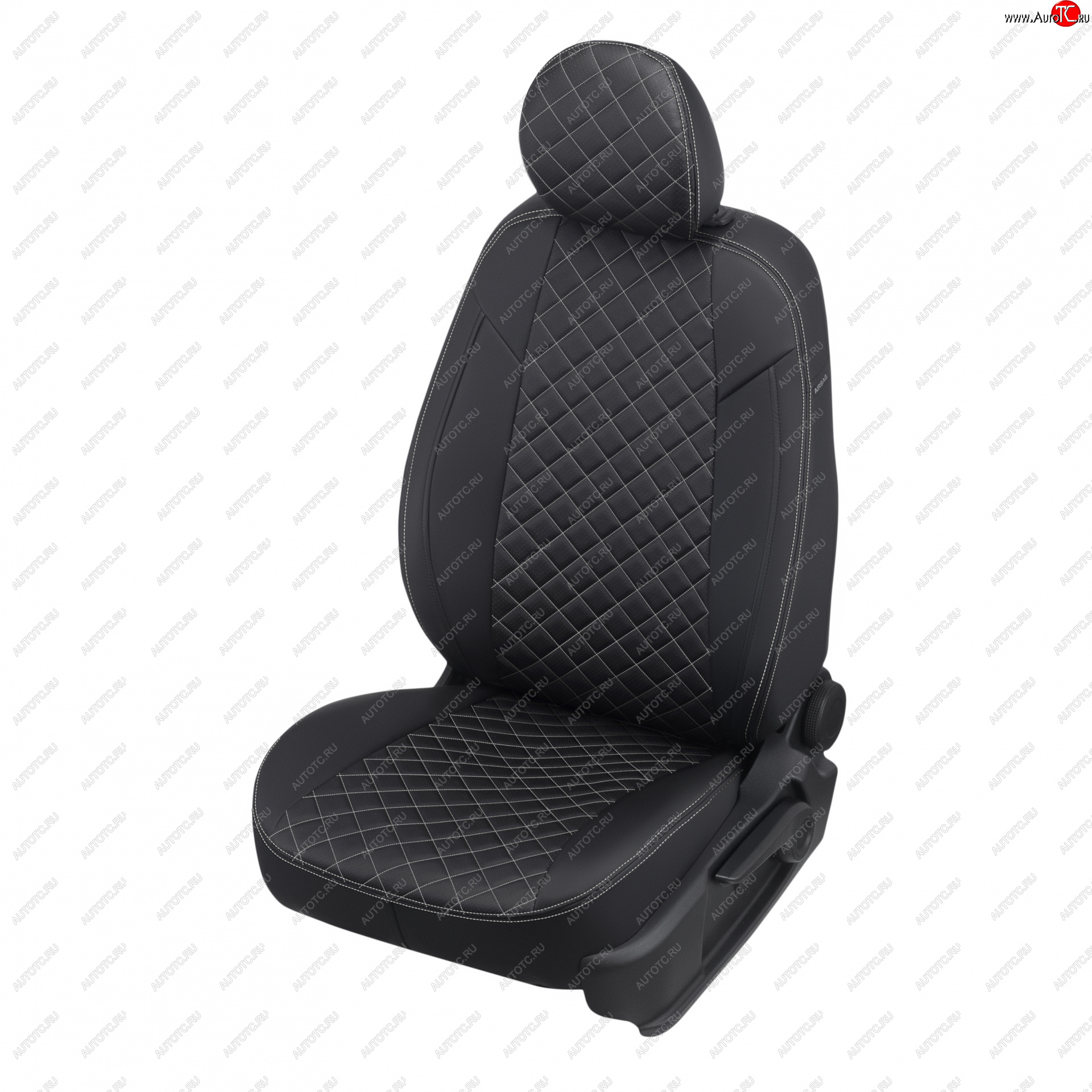 14 249 р. Чехлы сидений (экокожа) Автопилот Ромб  Daewoo Matiz ( M100,  M150,  M200,  M250,  M300) (1998-2016) дорестайлинг, рестайлинг (черный/белая строчка)  с доставкой в г. Пермь