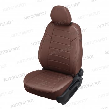 Чехлы сидений (экокожа, сплош.) Автопилот Fiat Albea  170 (2002-2012) седан (темно-коричневый)
