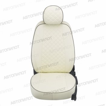 14 249 р. Чехлы сидений (экокожа) Автопилот Ромб Ford EcoSport дорестайлинг (2013-2019) (белый)  с доставкой в г. Пермь. Увеличить фотографию 3