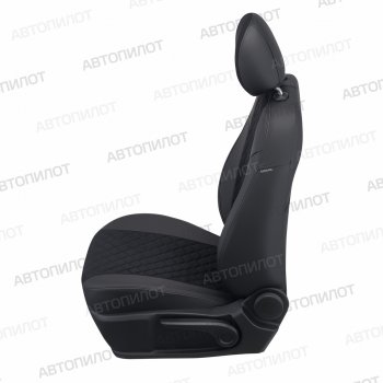 14 249 р. Чехлы сидений (экокожа/алькантара) Автопилот Ромб  Ford Fiesta  6 (2008-2019) хэтчбэк 3 дв. дорестайлинг, хэтчбэк 5 дв. дорестайлинг, седан рестайлинг, хэтчбэк 3 дв. рестайлинг, хэтчбэк 5 дв. рестайлинг (черный)  с доставкой в г. Пермь. Увеличить фотографию 4