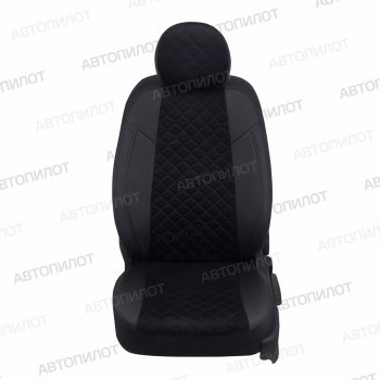 14 249 р. Чехлы сидений (экокожа/алькантара) Автопилот Ромб  Ford Fiesta  6 (2008-2019) хэтчбэк 3 дв. дорестайлинг, хэтчбэк 5 дв. дорестайлинг, седан рестайлинг, хэтчбэк 3 дв. рестайлинг, хэтчбэк 5 дв. рестайлинг (черный)  с доставкой в г. Пермь. Увеличить фотографию 3