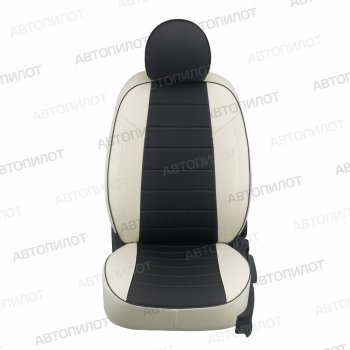 8 249 р. Чехлы сидений (Comfort, экокожа) Автопилот Ford Focus 2  седан дорестайлинг (2004-2008) (белый/черный)  с доставкой в г. Пермь. Увеличить фотографию 3