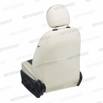 8 249 р. Чехлы сидений (Comfort, экокожа) Автопилот Ford Focus 2  седан дорестайлинг (2004-2008) (белый/черный)  с доставкой в г. Пермь. Увеличить фотографию 5