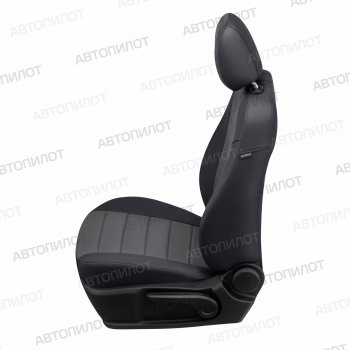 8 399 р. Чехлы сидений (Comfort, экокожа/алькантара) Автопилот  Ford Focus  2 (2004-2011)  седан дорестайлинг, универсал дорестайлинг, хэтчбэк 3 дв. дорестайлинг, хэтчбэк 5 дв. дорестайлинг, седан рестайлинг, универсал рестайлинг, хэтчбэк 3 дв. рестайлинг, хэтчбэк 5 дв. рестайлинг (черный/темно-серый)  с доставкой в г. Пермь. Увеличить фотографию 3