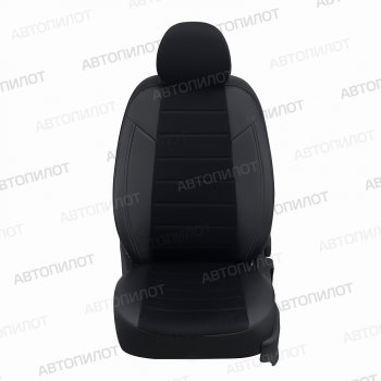 8 249 р. Чехлы сидений (GhiaTitanium, экокожа/алькантара) Автопилот Ford Focus 2 хэтчбэк 5 дв. дорестайлинг (2004-2008) (черный)  с доставкой в г. Пермь. Увеличить фотографию 3