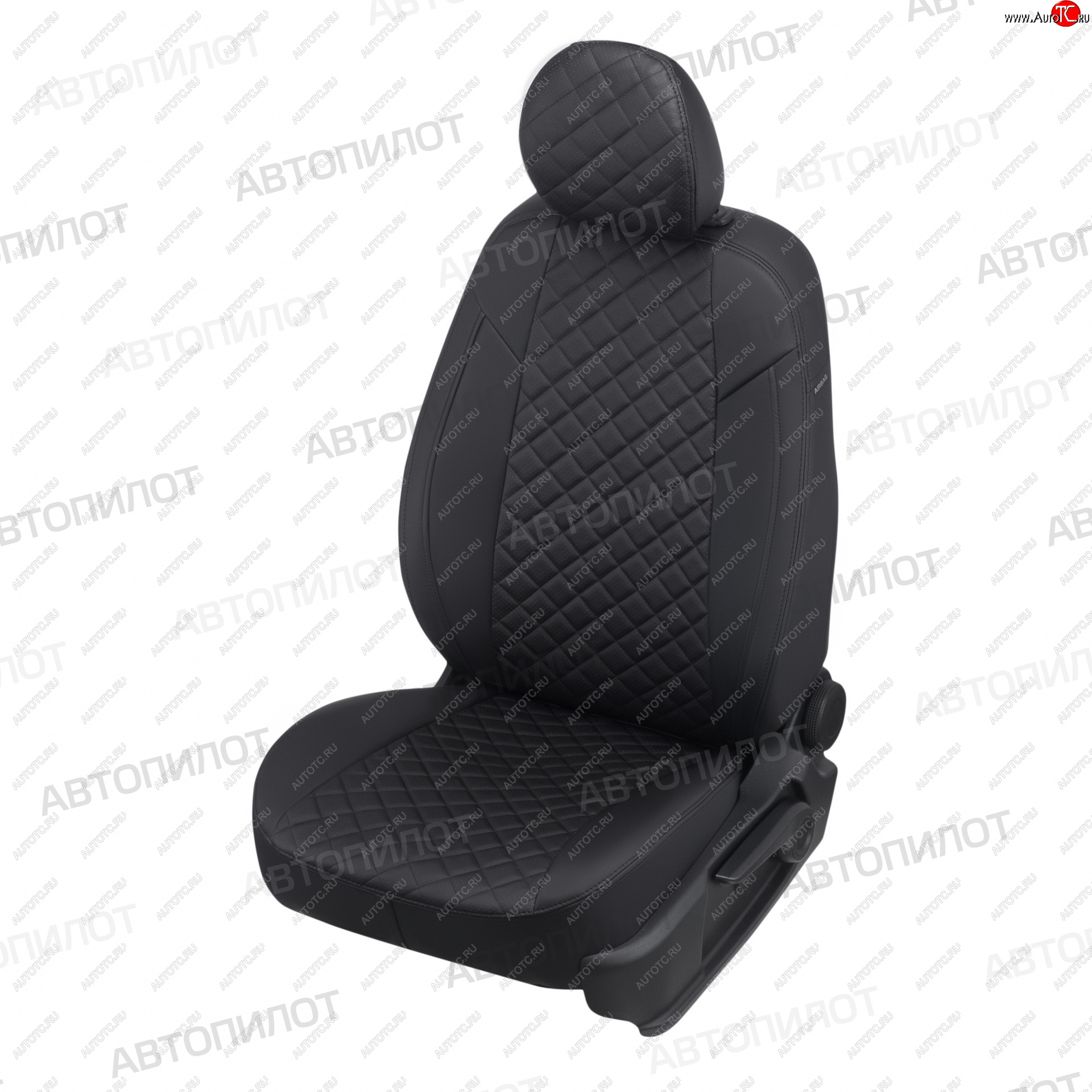 14 249 р. Чехлы сидений (экокожа) Автопилот Ромб  Ford Ka  1 (1996-2008) (черный)  с доставкой в г. Пермь