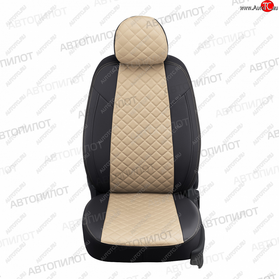 14 249 р. Чехлы сидений (экокожа) Автопилот Ромб  Haval H6 (2013-2020) дорестайлинг (черный/бежевый)  с доставкой в г. Пермь