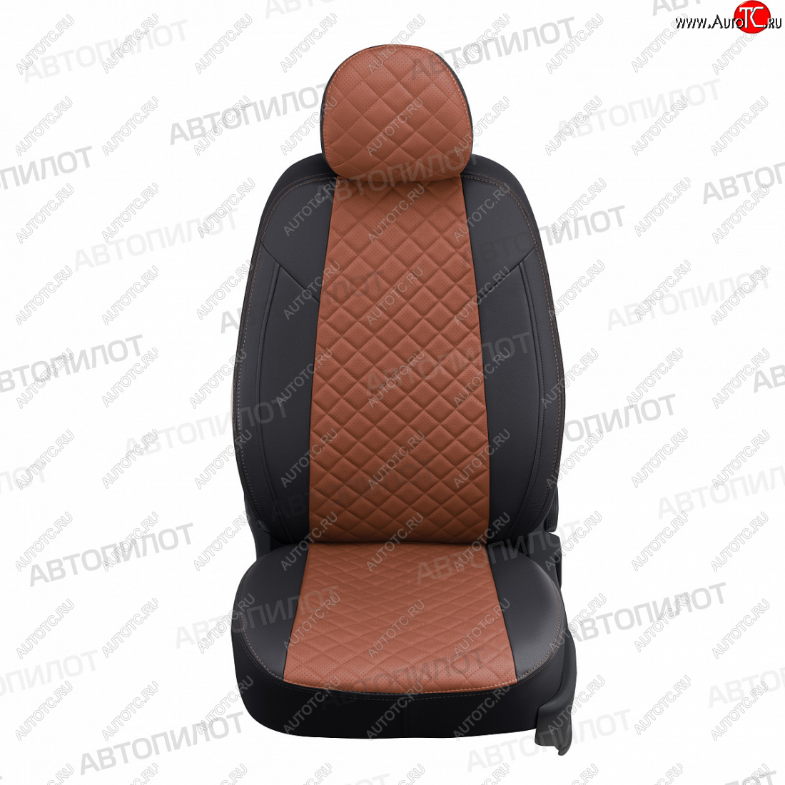14 249 р. Чехлы сидений (экокожа) Автопилот Ромб  Haval H6 (2013-2020) дорестайлинг (черный/коричневый)  с доставкой в г. Пермь