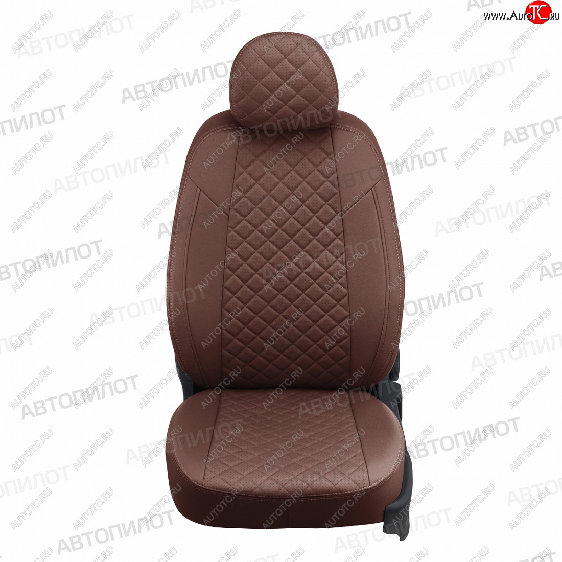 14 249 р. Чехлы сидений (экокожа) Автопилот Ромб  Honda Accord  8 CU (2008-2013) седан дорестайлинг, седан рестайлинг (темно-коричневый)  с доставкой в г. Пермь