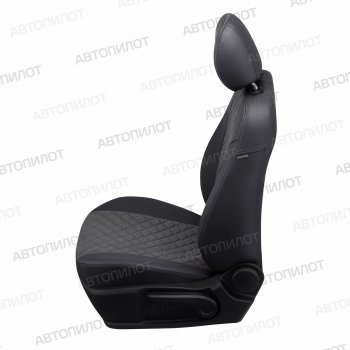 14 249 р. Чехлы сидений (экокожа/алькантара) Автопилот Ромб  Honda Accord  10 CV (2019-2022) (черный/темно-серый)  с доставкой в г. Пермь. Увеличить фотографию 5