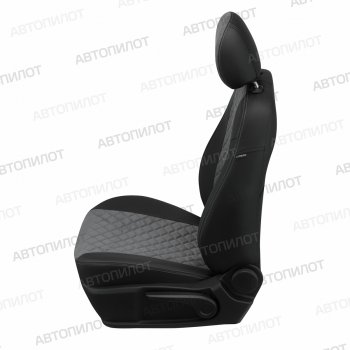 14 249 р. Чехлы сидений (экокожа/алькантара) Автопилот Ромб  Honda Accord  10 CV (2019-2022) (черный/серый)  с доставкой в г. Пермь. Увеличить фотографию 4