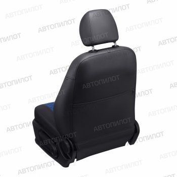 14 249 р. Чехлы сидений (экокожа/алькантара) Автопилот Ромб  Honda Civic  FK2 (2011-2016) хэтчбэк 5 дв. (черный/синий)  с доставкой в г. Пермь. Увеличить фотографию 3