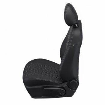 14 249 р. Чехлы сидений (экокожа) Автопилот Ромб  Honda Civic  FK2 (2011-2016) хэтчбэк 5 дв. (черный/белая строчка)  с доставкой в г. Пермь. Увеличить фотографию 2