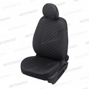 8 499 р. Чехлы сидений (экокожа) Автопилот Ромб Honda CR-V RM1,RM3,RM4 рестайлинг (2014-2018) (черный)  с доставкой в г. Пермь. Увеличить фотографию 4