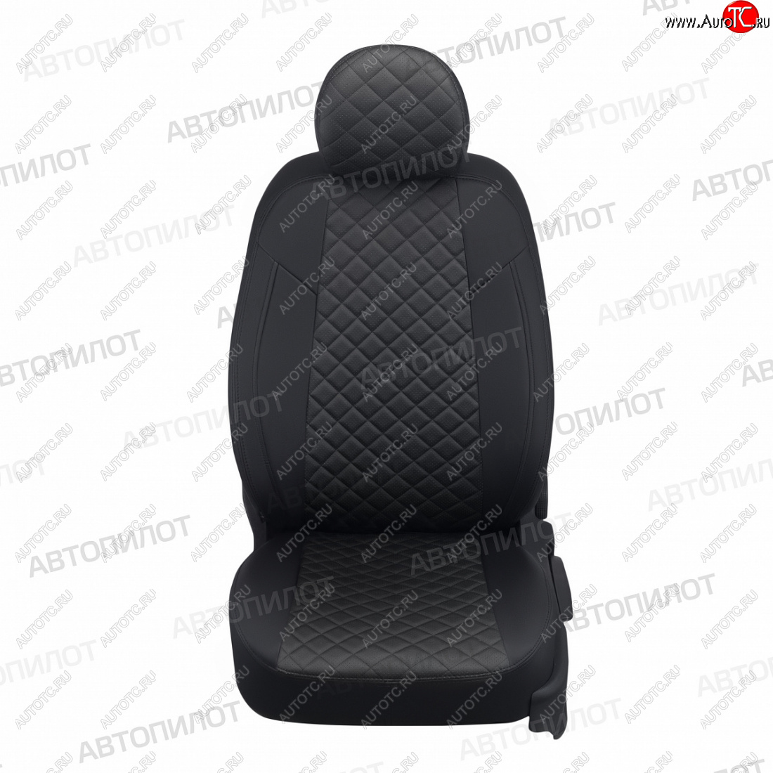8 499 р. Чехлы сидений (экокожа) Автопилот Ромб Honda CR-V RM1,RM3,RM4 рестайлинг (2014-2018) (черный)  с доставкой в г. Пермь