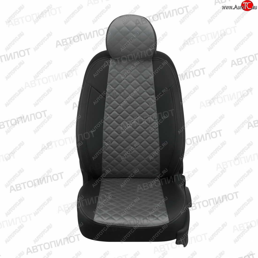 14 249 р. Чехлы сидений (экокожа/алькантара) Автопилот Ромб  Honda CR-V  RM1,RM3,RM4 (2012-2018) дорестайлинг, рестайлинг (черный/серый)  с доставкой в г. Пермь