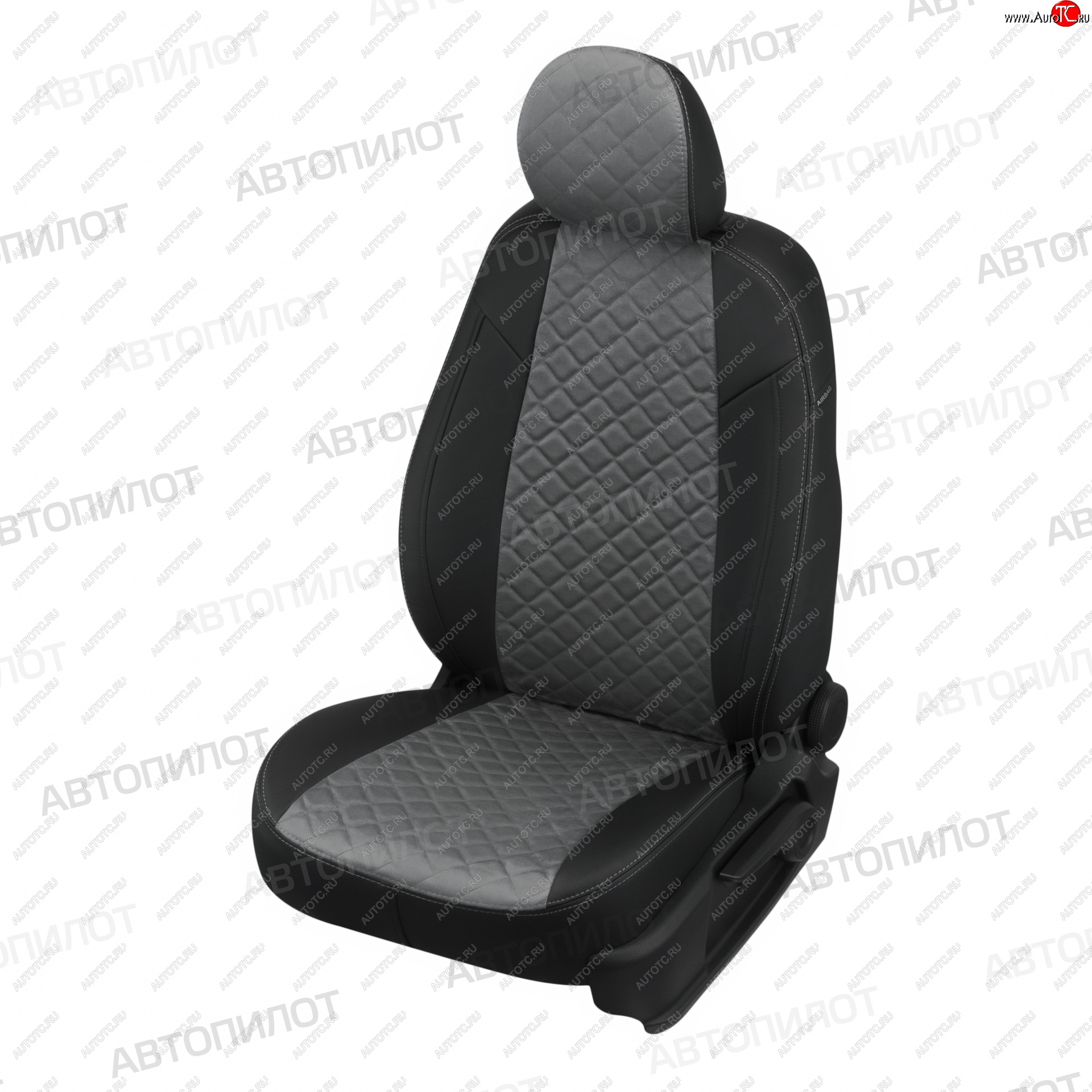 14 249 р. Чехлы сидений (экокожа/алькантара) Автопилот Ромб  Honda Element  1 (2008-2011) YH 2-ой рестайлинг (черный/серый)  с доставкой в г. Пермь
